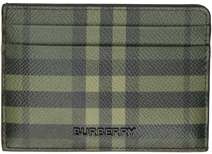Photo: Burberry Green Check Kier Card Holder