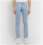 Versace - Taylor Skinny Fit Logo-Embroidered Printed Stretch-Denim Jeans - Blue