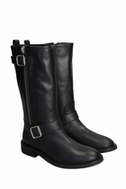Via Roma 15 Low Heels Ankle Boots In Black Leather