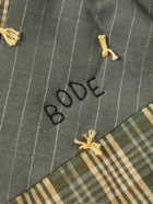BODE - Patchwork Corduroy-Trimmed Cotton Jacket - Green