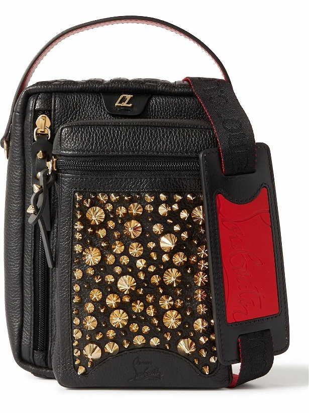 Photo: Christian Louboutin - Loubideal Studded Full-Grain Leather Messenger Bag