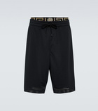 Versace Greca Border mesh shorts