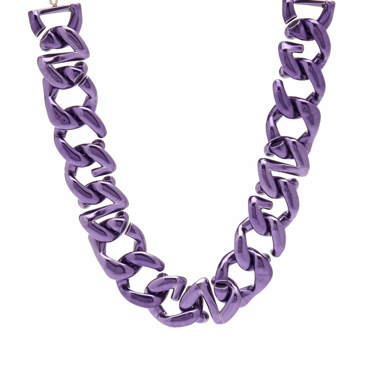 GCDS Women's Milano Logo Choker Necklace in Purple GCDS