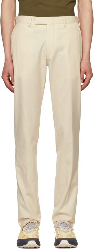 Photo: ZEGNA Off-White Zip Trousers