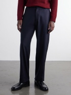 Boglioli - Straight-Leg Woven Virgin Wool Trousers - Blue