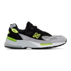 New Balance Grey and Black Made in US 992 Sneakers