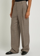 Valentino Garavani Houndstooth Straight-leg Wool Trousers Multicoloured 1