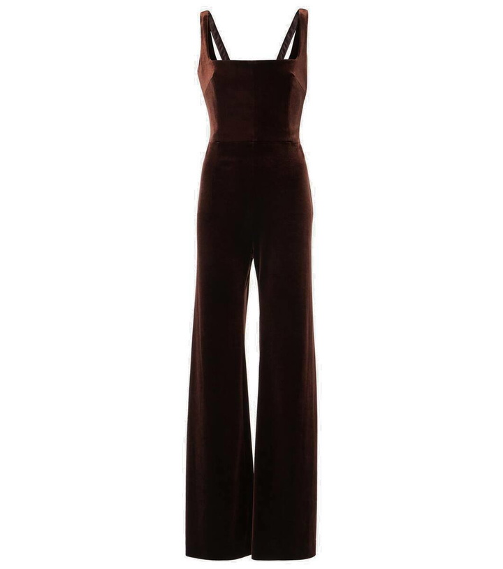 Photo: Galvan Vesper velvet jumpsuit