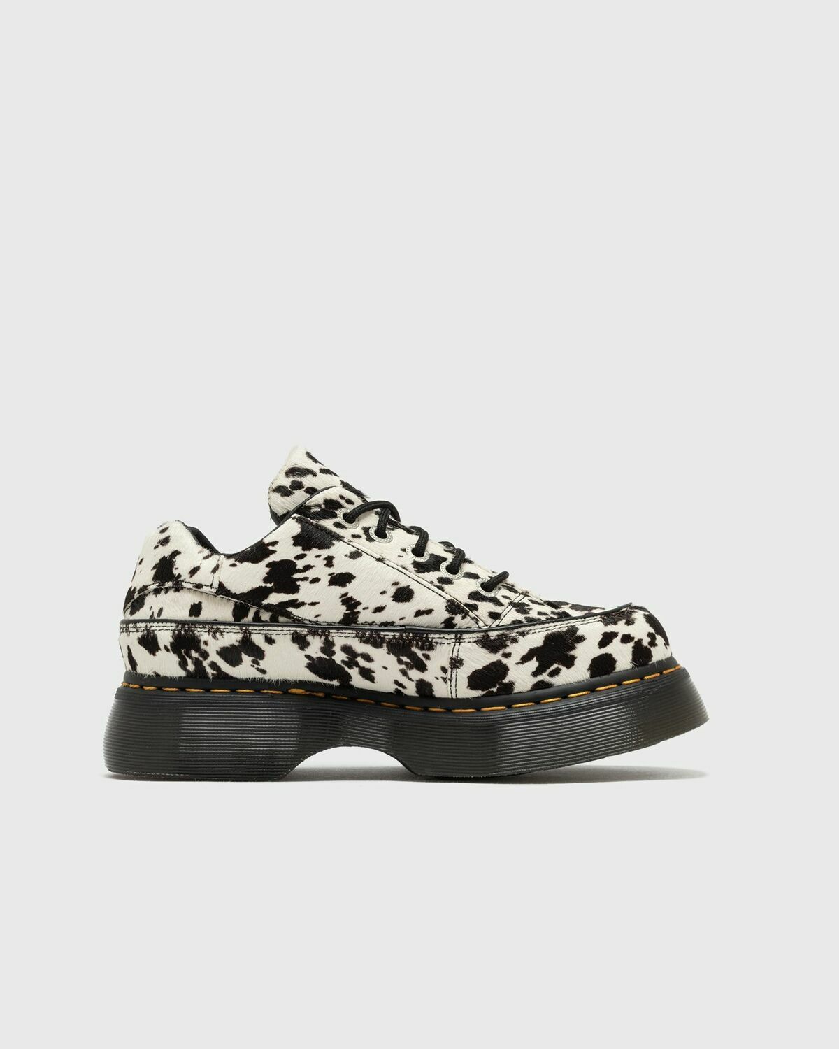 Dr.Martens Buzz 5i Cream+Black Dalmatian Print Hair On Multi-color Womens Casual Shoe