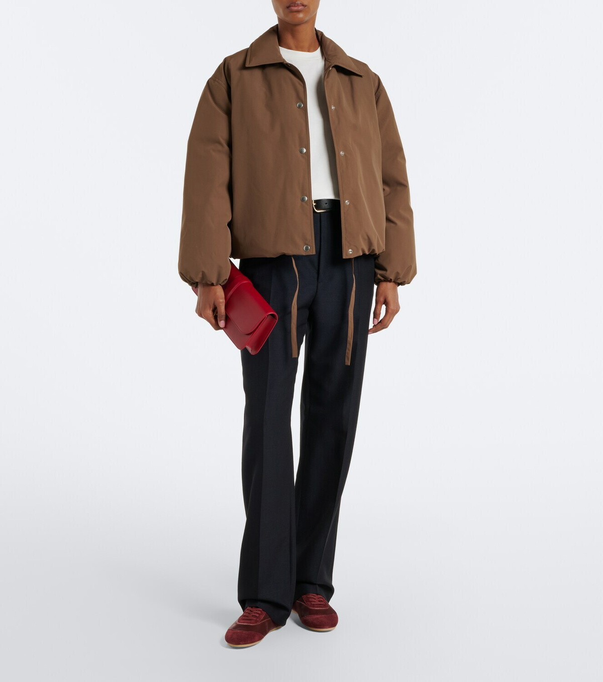Jil Sander Etage suede-trimmed velvet sneakers