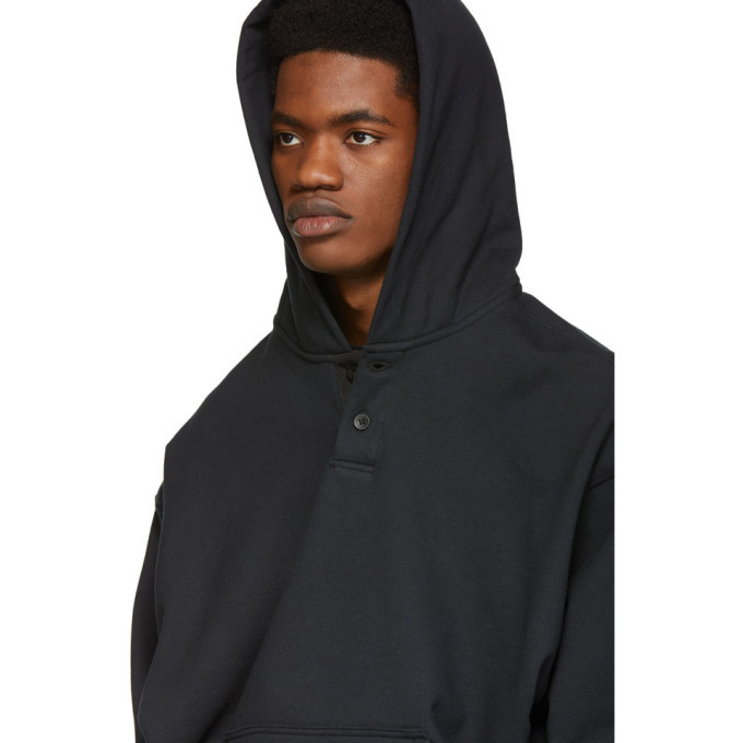 Fear of God Black Everyday Henley Hoodie Fear Of God