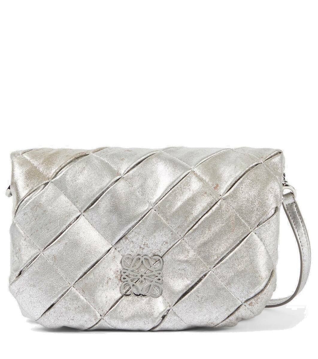 【関税&送料込】Loewe Mauve Goya Shoulder Bag Loewe Goya Puffer Mini metallic leather shoulder bag Loewe