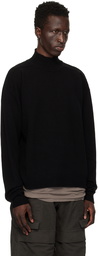 Rick Owens Black Porterville Rib Turtleneck