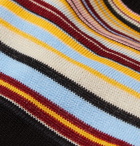Paul Smith - Striped Cotton-Blend No-Show Socks - Black
