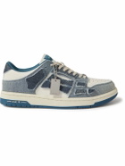 AMIRI - Skel-Top Colour-Block Leather and Denim Sneakers - Blue