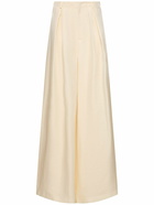 RALPH LAUREN COLLECTION Glossy Crepe Wide Pants