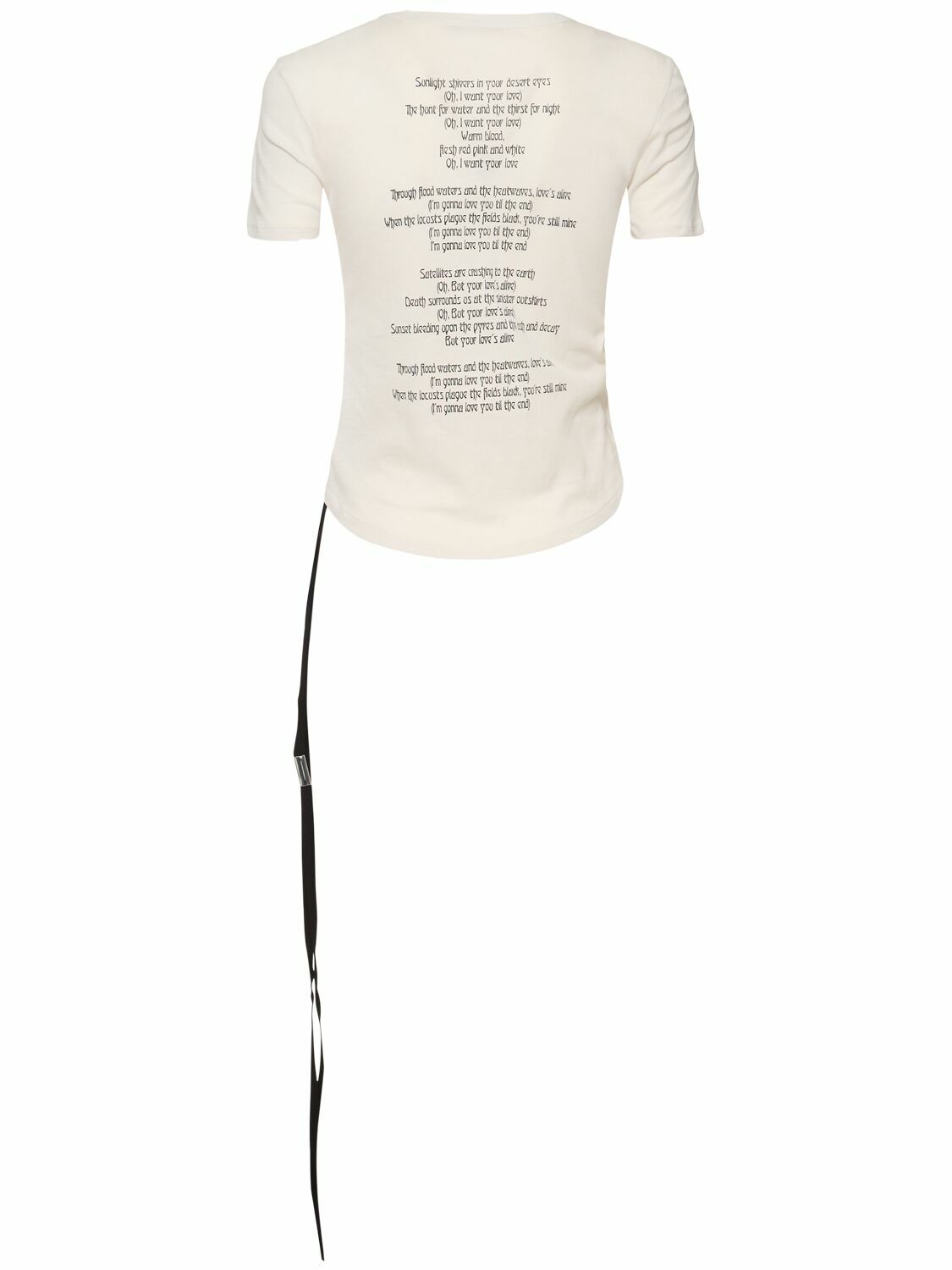 ANN DEMEULEMEESTER Georgette Printed Cotton Jersey T-shirt