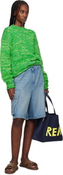 JW Anderson Blue Cargo Denim Shorts