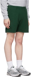 Museum of Peace & Quiet SSENSE Exclusive Green Gym Word Mark Shorts