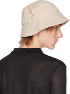 Balenciaga Beige Logo Denim Bucket Hat