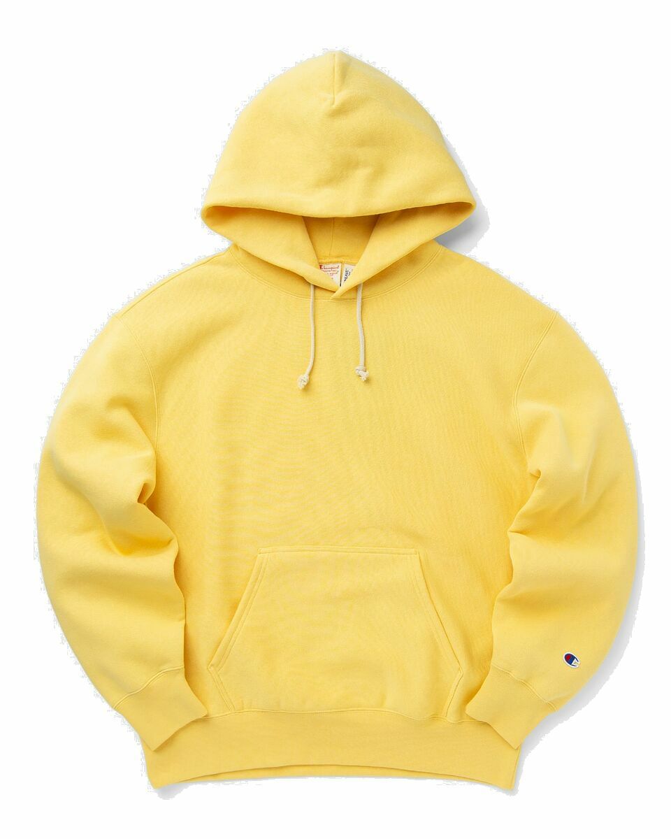 Photo: Champion Hooded Sweatshirt Yellow - Mens - Hoodies