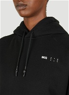 Icon Logo Print Hooded Sweatshirt in Black