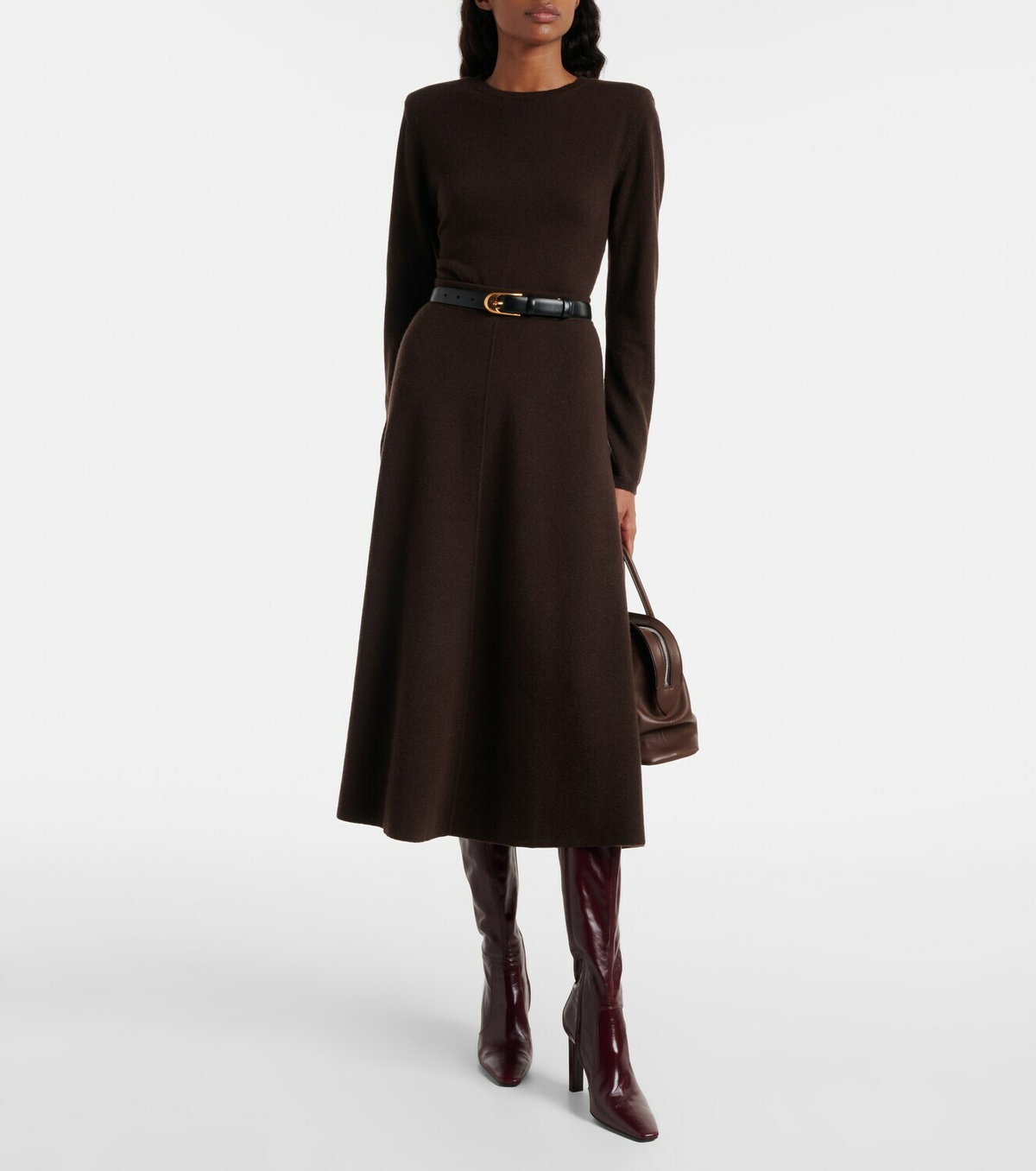 Jardin des Orangers Wool and cashmere midi skirt