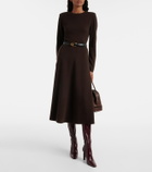 Jardin des Orangers Wool and cashmere midi skirt