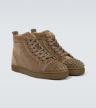 Christian Louboutin Louis Spikes suede high-top sneakers