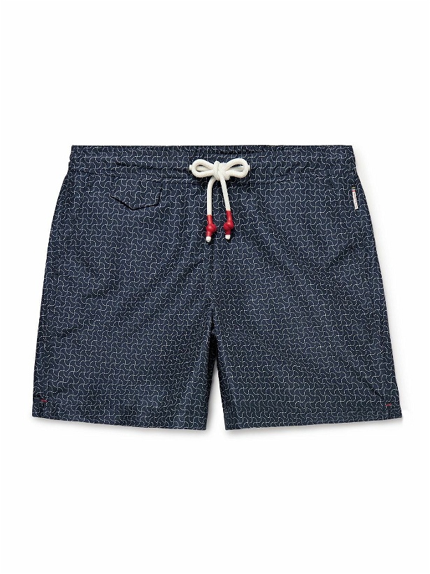 Photo: Orlebar Brown - Standard Sewn Straight-Leg Mid-Length Printed Ripstop Swim Shorts - Blue