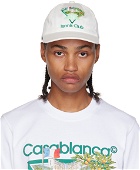 Casablanca White Tennis Club Icon Cap