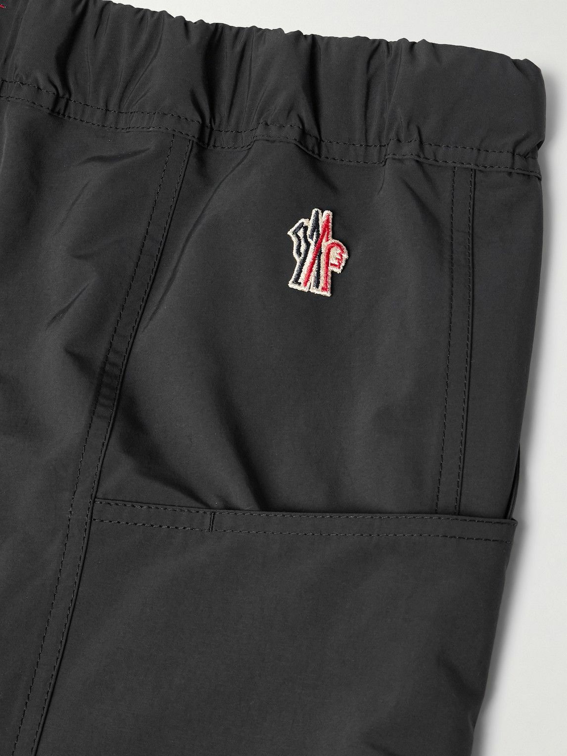 Moncler Grenoble - Day-Namic Straight-Leg Belted Logo-Appliquéd Shell Shorts - Black