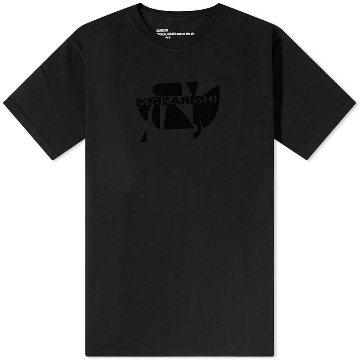 Photo: Maharishi Men's Cubist Flock T-Shirt in Black