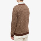 A.P.C. Men's David Jacquard Crew Knit in Brown