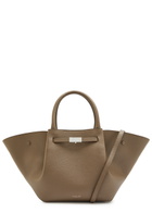 Demellier The New York Midi Grained Leather Tote - Taupe - One Size