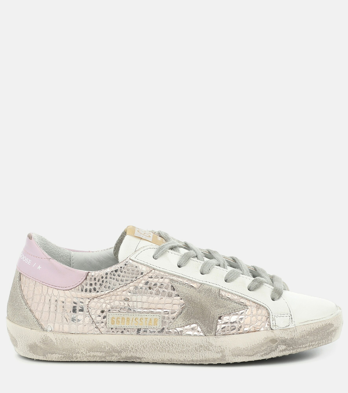 Golden Goose - Super-star Croc-effect Leather Sneakers Golden Goose 