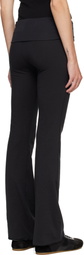 SKIMS Black Cotton Jersey Foldover Lounge Pants