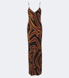 Pucci Labirinto silk crêpe de chine slip dress