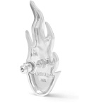 AMBUSH® - Flame Sterling Silver and Enamel Earrings - Silver
