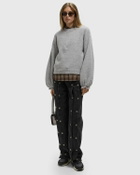 ROTATE Birger Christensen KNIT WIDE SLEEVE JUMPER Grey Womens Pullover