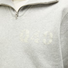 Sunspel Men's x Nigel Cabourn Half Zip Sweatshirt in Light Grey Melange