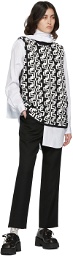 Comme des Garçons Homme Plus Black & White jacquard Pattern Vest