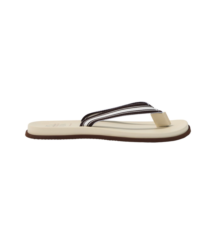 Photo: Brunello Cucinelli Striped thong sandals