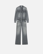 Pinko Light Grey Denim Jumpsuit Light Grey Wash