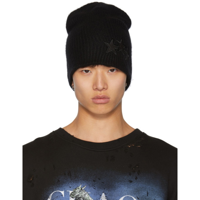 Photo: Amiri Black Cashmere Star Beanie