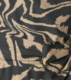Ganni - Zebra-print cotton-poplin top