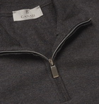 Canali - Slim-Fit Merino Wool Half-Zip Sweater - Gray