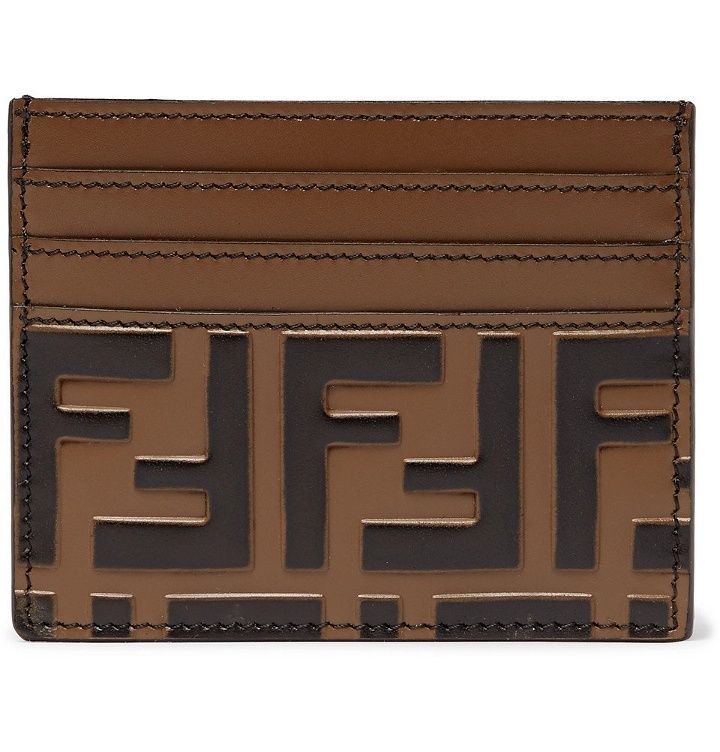 Photo: Fendi - Logo-Embossed Leather Cardholder - Men - Brown