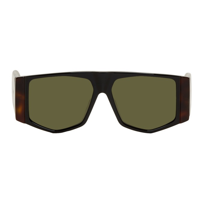 Photo: Loewe Black and Tortoiseshell Mask Sunglasses