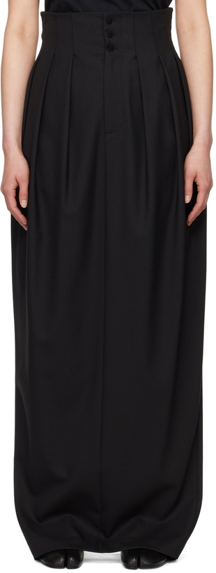 Photo: Aaron Esh Black Pleated Maxi Skirt